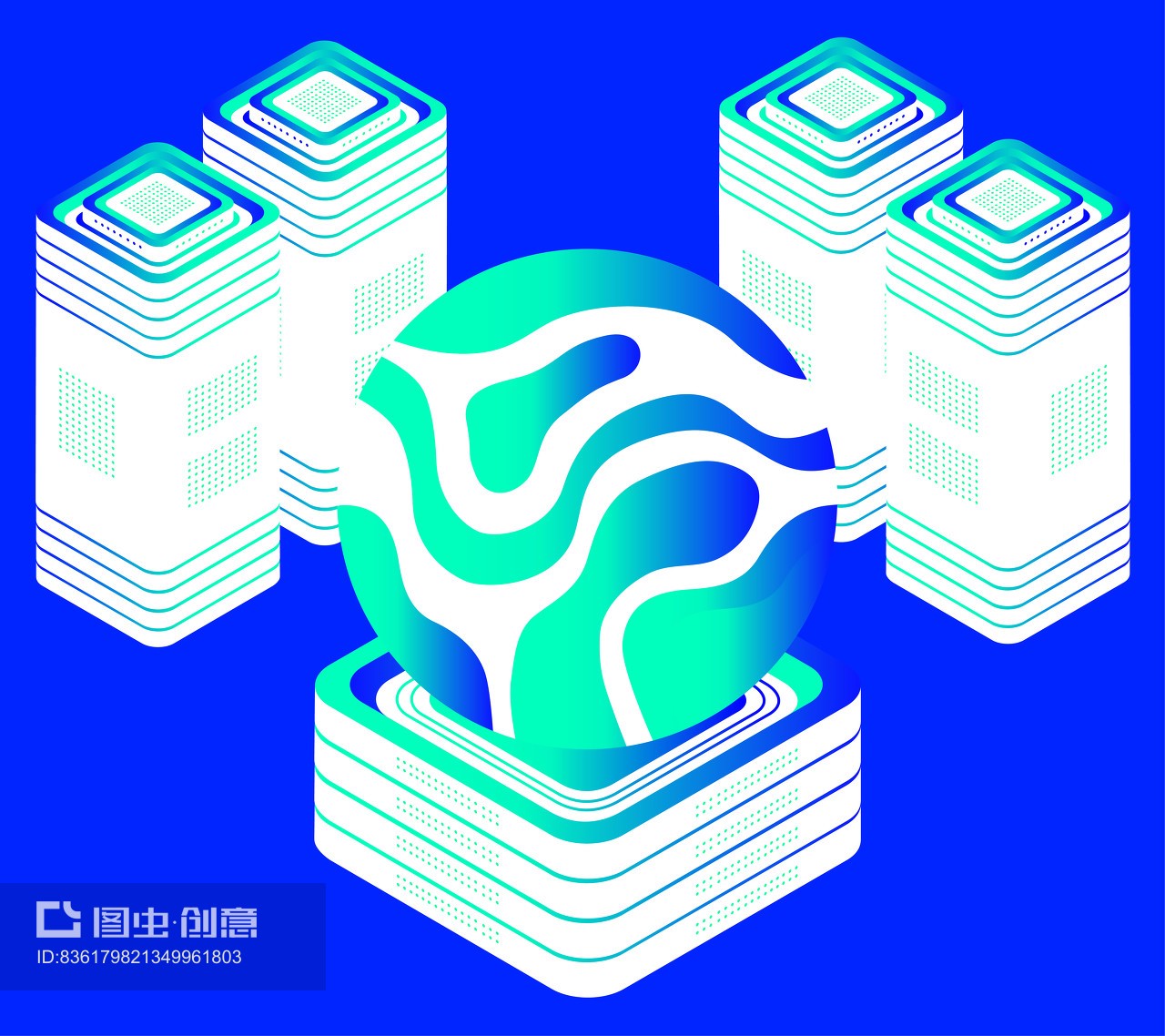 科技環(huán)保強(qiáng)力凈化地球插畫(huà)